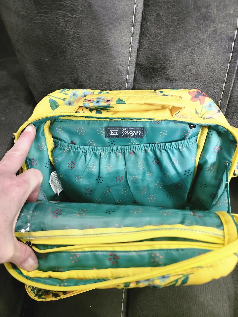 Yellow Floral Crossbody Bag - Lightweight Women's Shoulder Bag